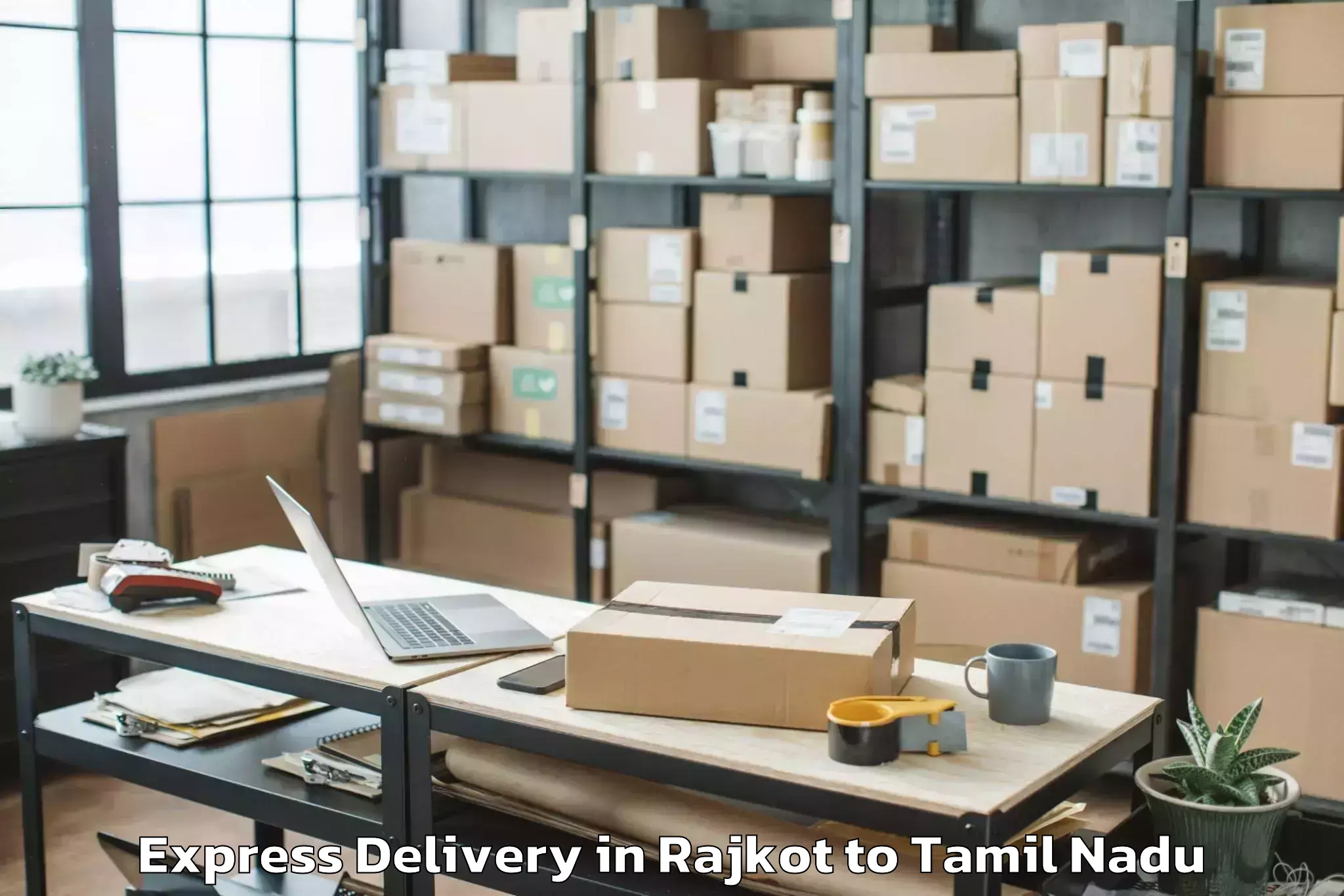 Efficient Rajkot to Ambattur Industrial Estate Express Delivery